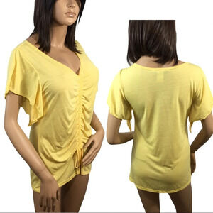 NWOT Koop Trendy Flare Cap Sleeve Blouse Top 1X 2X